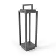 Lampada Led Antracite in Metallo - ABERT Linea RESORT - Codice 9107817002 - Dimensioni cm 14x14 - Altezza  34 - Imballo confezione da n. 1 Unità