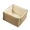 Cestino Quadro Juta/Beige in Fibre Naturali - ABERT - Codice AVARI202 - Dimensioni cm 14x14 - Altezza 8 - Imballo confezione da n. 1 Unità