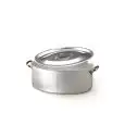 Casseruola Ovale Con Coperchio in Alluminio - AGNELLI Linea ALLUMINIO 126 - 3 MM - Codice ALMA126 - Spessore mm 3 - Dimensioni cm 36x25 - Altezza cm 15 - Imballo confezione da n. 1 Unità