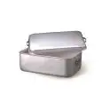 Brasiera Rettangolare Con Coperchio E Griglia  in Alluminio - AGNELLI Linea ALLUMINIO 177 - 3 MM - Codice ALMA177 - Spessore mm 3 - Dimensioni cm 70x45 - Altezza cm 20 - Imballo confezione da n. 1 Unità