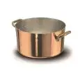 Casseruola Alta 2 Manici in Rame Stagnato - AGNELLI Linea RAME LISCIO STAGNATO - 2 MM - Codice ALCU104 - Spessore mm 2 - Capacità 56 lt - Diametro 24 cm - Altezza cm 14 - Imballo confezione da n. 1 Unità