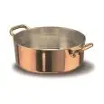 Casseruola Bassa 2 Manici in Rame Stagnato - AGNELLI Linea RAME LISCIO STAGNATO - 2 MM - Codice ALCU106 - Spessore mm 2 - Capacità 23 lt - Diametro 45 cm - Altezza cm 165 - Imballo confezione da n. 1 Unità