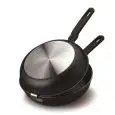 Padella Doppia 2 Manici  in Alluminio Antiaderente - AGNELLI - Codice COFA432 - Diametro 26 cm - Altezza cm 105 - Imballo confezione da n. 1 Unità
