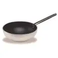 Wok  in Alluminio Antiaderente - AGNELLI Linea ALLUMINIO ANTIADERENTE - 5 MM - RADIANTE - Codice ALSA2111WS - Spessore mm 5 - Diametro 28 cm - Altezza cm 95 - Imballo confezione da n. 1 Unità