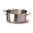 Casseruola Bassa 2 Manici  in Inox - AGNELLI Linea ACCIAIO INOX INDUZIONE - 3 MM - Codice COIX3106E - Spessore mm 3 - Capacità 73 lt  - Diametro 28 cm - Altezza cm 12 - Imballo confezione da n. 1 Unità