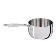 Casseruola Alta 1 Manico  in Alluminio - Inox - AGNELLI Linea ALU-INOX 5 PLY - Codice ALUM110516 - Spessore mm 4 - Capacità 2 lt  - Diametro 16 cm - Altezza  11 - Imballo confezione da n. 1 Unità