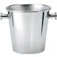 Secchiello Portabottiglia  in Inox - ALESSI - Codice 5052 - Capacità 700 cl  - Diametro 245 cm - Altezza cm 23 - Imballo confezione da n. 1 Unità