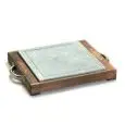 Pietra Ollare Quadrata - BISETTI - Codice 99272T - Dimensioni cm 25x25 - Imballo confezione da n. 1 Unità