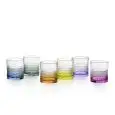 C/6 Bicchieri Colori Assortiti - RCR Linea BRILLANTE - Codice 27625020006 - Capacità 34 cl 11  1/2 z - Diametro 82 mm - Altezza  94 - Imballo confezione da n. 6 Unità