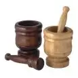 Mortaio Grande Noce in Legno - CAPER - Codice 75/101N - Diametro 13 cm - Imballo confezione da n. 1 Unità