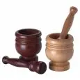 Mortaio Medio Frassino in Legno - CAPER - Codice 61F - Diametro 11 cm - Imballo confezione da n. 1 Unità