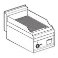 Fry Top elettrico professionale da banco piastra rigata cromata superchrome Allforfood FTR/4EMS linea ELLE