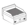 Fry Top elettrico professionale da banco piastra rigata in acciaio Allforfood FTR/6ET linea ELLE