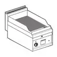 Fry Top a gas professionale da banco piastra rigata cromata superchrome Allforfood FTR/4GS linea ELLE