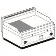 Fry Top a gas professionale da banco piastra 1/2 liscia 1/2 rigata cromata superchrome Allforfood FTLR/8GS linea ELLE