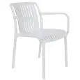 Poltroncina - colore bianco - Struttura in polipropilene - Modello 075-ZL77W-01