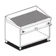 Fry Top elettrico professionale piastra rigata in acciaio Allforfood FTR/712ET linea ELLE