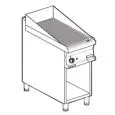 Fry Top a gas professionale piastra rigata cromata superchrome Allforfood FTR/74GS linea ELLE