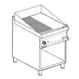 Fry Top a gas professionale piastra 1/2 liscia 1/2 rigata in acciaio Allforfood FTLR/76G linea ELLE