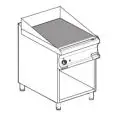 Fry Top a gas professionale piastra rigata in acciaio Allforfood FTR/76G linea ELLE