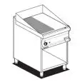 Fry Top a gas professionale piastra 1/2 liscia 1/2 rigata cromata superchrome Allforfood FTLR/76GS linea ELLE