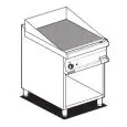 Fry Top a gas professionale piastra rigata cromata superchrome Allforfood FTR/76GS linea ELLE