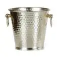 Secchiello Champagne Martellato Con Anelli Oro in Alluminio - CIANA - Codice 116 - Diametro 21 cm - Altezza  19 - Imballo confezione da n. 1 Unità