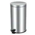 Pattumiera a pedale in acciaio inox Aisi 430 finitura brillante, capacità lt 40 Medial Quaranta Mod 101400