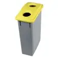 Gettacarte con coperchio a foro giallo, capacità lt 90 Medial Office 90 Mod 102206
