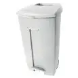 Pattumiera da esterno con ruote in polipropilene bianco, capacità lt 120 Medial Contiplast Mod 102534