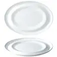 Piatto Ovale White - COSTA VERDE Linea AGMA - Dimensioni cm 38x28 - Imballo confezione da n. 6 Unità