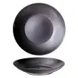 Piatto Fondo Coupe Nero - COSTA VERDE Linea SATURNO ANGRY - Codice 0005 - Diametro 29 cm - Imballo confezione da n. 12 Unità