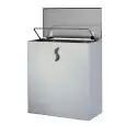 Pattumiera murale in acciaio inox Aisi 430 finitura brillante, capacità lt 10 Medial Brinox Mod 105062