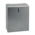 Pattumiera murale in acciaio inox Aisi 430 finitura satinata, capacità lt 10 Medial Brinox Mod 105063