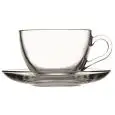 Tazza Cappuccino Con Piatto  - PASABAHCE Linea BASIC - Codice 97948 - Capacità 24 cl 8 z - Diametro 116 mm - Altezza mm 64 - Imballo confezione da n. 6 Unità