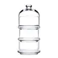 C/3 Coppette Con Cupola - PASABAHCE Linea VILLA PATISSERIE - Codice 96815 - Diametro 12 cm - Altezza cm 26 - Imballo confezione da n. 1 Unità