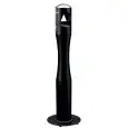 Posacenere a colonna sagomato in acciaio inox Aisi 430 verniciato nero, capacità lt 4 Medial Birkin Mod 108006