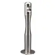 Posacenere a colonna sagomato in acciaio inox Aisi 430 satinato, capacità lt 4 Medial Birkin Mod 108007