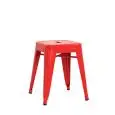 Sgabello - colore rosso - Struttura in metallo verniciato - Modello 1084-BT18R-01