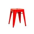 Sgabello - colore rosso - Struttura in metallo verniciato - Modello 1084-BT18R