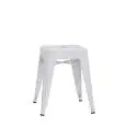 Sgabello - colore bianco - Struttura in metallo verniciato - Modello 1084-BT18W-01
