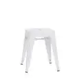 Sgabello - colore bianco - Struttura in metallo verniciato - Modello 1084-BT18W-02