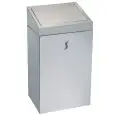 Gettacarte con coperchio push in acciaio inox Aisi 201 satinato, capacità lt 25 Medial Brinox Mod 110521