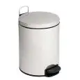 Pattumiera a pedale con coperchio a chiusura silenziosa in acciaio inox Aisi 430 finitura brillante, capacità lt 12 Medial Bin Plus Mod 112125