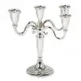Candelabro 5 Fiamme  in Silver - MEDRI - Codice S 8255 - Altezza cm 24 - Imballo confezione da n. 1 Unità