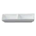 Piatto Rettangolare 2 Scomparti  - MEDRI Linea ANTIPASTIERE - Codice 1477 - Dimensioni cm 18x8 - Imballo confezione da n. 6 Unità