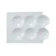 Vassoio Rettangolare 6 Scomparti  - MEDRI Linea ANTIPASTIERE - Codice 5197 - Dimensioni cm 25x18 - Imballo confezione da n. 4 Unità