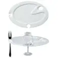 Piatto Buffet Con Foro  - MEDRI Linea PLATES - Codice 5742 - Dimensioni cm 32 - Imballo confezione da n. 3 Unità