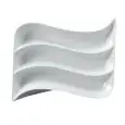 Vassoio Onda 3 Scomparti - MEDRI Linea ANTIPASTIERE - Codice 3106 - Dimensioni cm 30x24 - Imballo confezione da n. 2 Unità