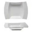 Piatto Fondo Rettangolare  - MEDRI Linea PLATES - Codice 13420 - Dimensioni cm 23x18 - Imballo confezione da n. 4 Unità